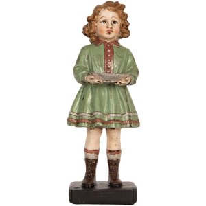 Clayre & Eef 6PR5557 Dekoration Kind 9x8x21 cm Grün-Beige