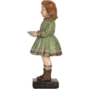 Clayre & Eef 6PR5557 Dekoration Kind 9x8x21 cm Grün-Beige