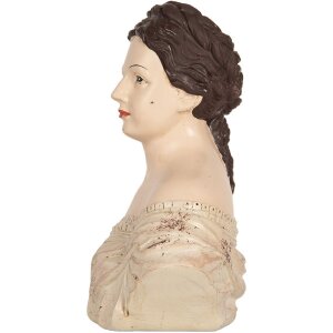Clayre & Eef 6PR5562 Dekoration Büste Frau 18x11x21 cm Beige/Braun