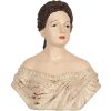 Clayre & Eef 6PR5562 Dekoration Büste Frau 18x11x21 cm Beige/Braun