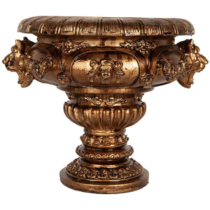 Clayre & Eef 6PR5582 Ghiveci Decorativ Auriu 26x22x21 cm