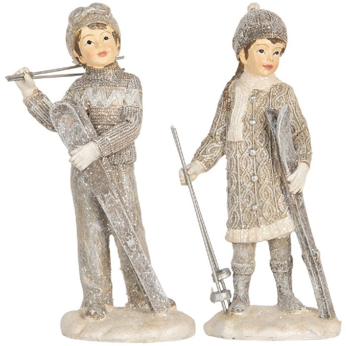 Clayre & Eef 6PR5921 Set 2 Decorațiuni Crăciun Copii 8x5x15 cm