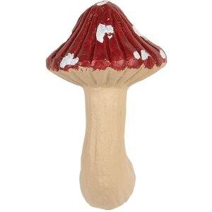 Clayre & Eef 66263 Türknopf 3x4x6 cm Rot-Beige