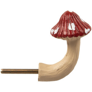 Clayre & Eef 66263 Türknopf 3x4x6 cm Rot-Beige