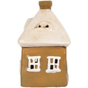 Clayre & Eef 6CE2184 Dekoration Haus 12x9x14 cm Braun-Beige