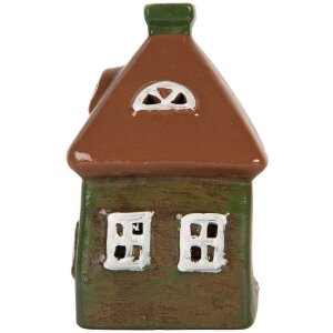 Clayre & Eef 6CE2185 Dekoration Haus 12x9x14 cm Grün-Braun