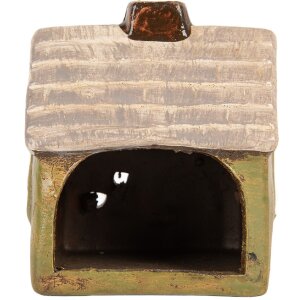 Clayre & Eef 6CE2186 Dekoration Haus 8x7x10 cm Grün Beige