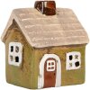 Clayre & Eef 6CE2186 Dekoration Haus 8x7x10 cm Grün Beige