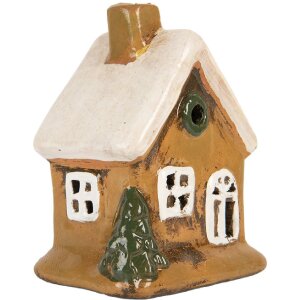 Clayre & Eef 6CE2189 Dekoration Haus 9x7x11 cm Braun-Beige