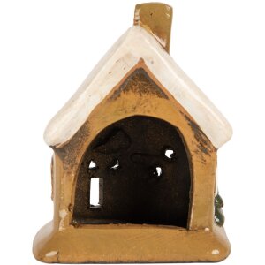 Clayre & Eef 6CE2189 Dekoration Haus 9x7x11 cm Braun-Beige