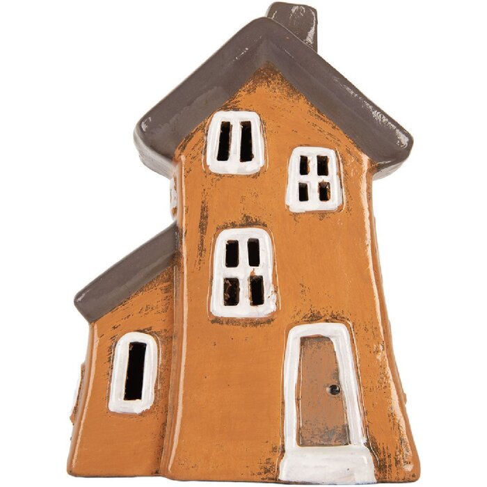 Clayre & Eef Decorațiune Casă Crăciun 16x11x22 cm Gri Portocaliu