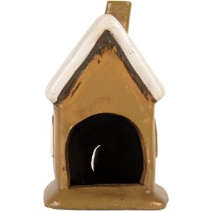 Clayre & Eef 6CE2195 Dekoration Haus 10x10x16 cm Braun-Beige