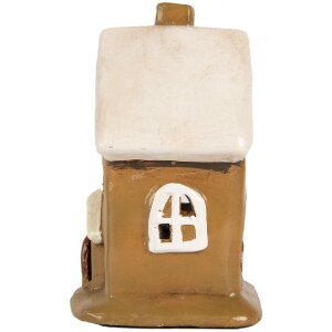 Clayre & Eef 6CE2195 Dekoration Haus 10x10x16 cm Braun-Beige