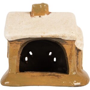 Clayre & Eef 6CE2198 Dekoration Haus 9x7x9 cm Braun-Beige