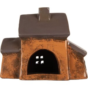 Clayre & Eef 6CE2201 Dekoration Haus 20x11x16 cm Orange Grau