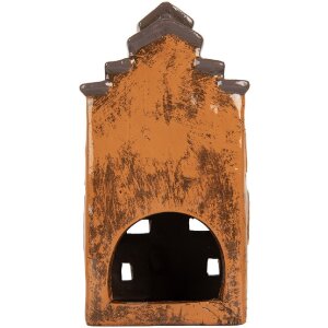 Clayre & Eef 6CE2203 Dekoration Haus 13x10x24 cm Grau und Orange