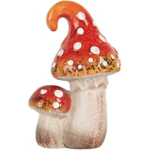 Clayre & Eef 6CE2206 Dekoration Pilze 8x6x12 cm