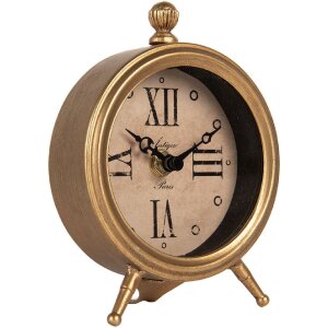 Ceas de masă Clayre & Eef 11x5x15 cm, oțel și sticlă