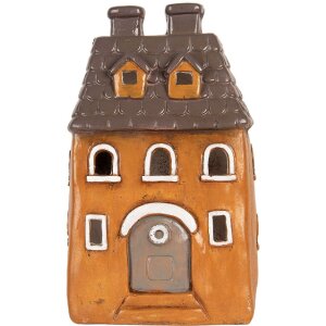 Clayre & Eef 6MG0126 Dekoration Haus 23x17x37 cm Orange Grau