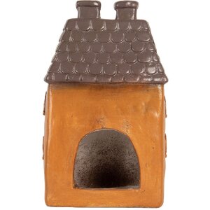 Clayre & Eef 6MG0126 Dekoration Haus 23x17x37 cm Orange Grau