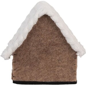 Clayre & Eef 66306 Filzhaus 13x10x13 cm Braun Weiß