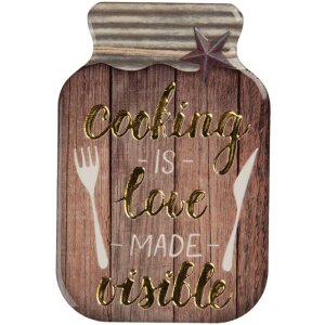 Clayre & Eef 66364 Magnet 5x1x8 cm Braun-Gold