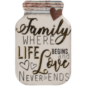 Clayre & Eef 66371 Magnet 5x1x8 cm Weiß-Gold