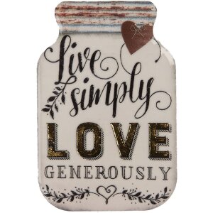 Clayre & Eef 66373 Magnet 5x1x8 cm Weiß-Gold