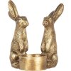 Clayre & Eef 6PR5741 Teelichthalter Kaninchen 10x8x12 cm Gold
