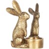Clayre & Eef 6PR5741 Teelichthalter Kaninchen 10x8x12 cm Gold