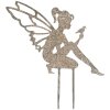 Clayre & Eef 6Y5826 Gartenstecker Elfe 37x1x38 cm Grau Beige