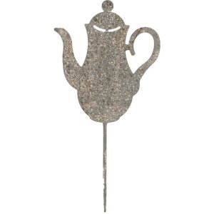 Clayre & Eef 6Y5828 Gartenstecker Teekanne 20x1x40 cm...