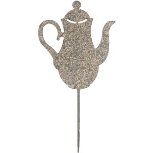 Clayre & Eef 6Y5828 Gartenstecker Teekanne 20x1x40 cm...