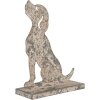 Clayre & Eef 6Y5829 Dekoration Hund 20x8x24 cm Grau Beige