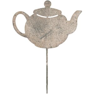 Clayre & Eef 6Y5831 Gartenstecker Teekanne 26x1x35 cm...