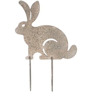 Clayre & Eef 6Y5832 Gartenstecker Kaninchen 28x1x41...