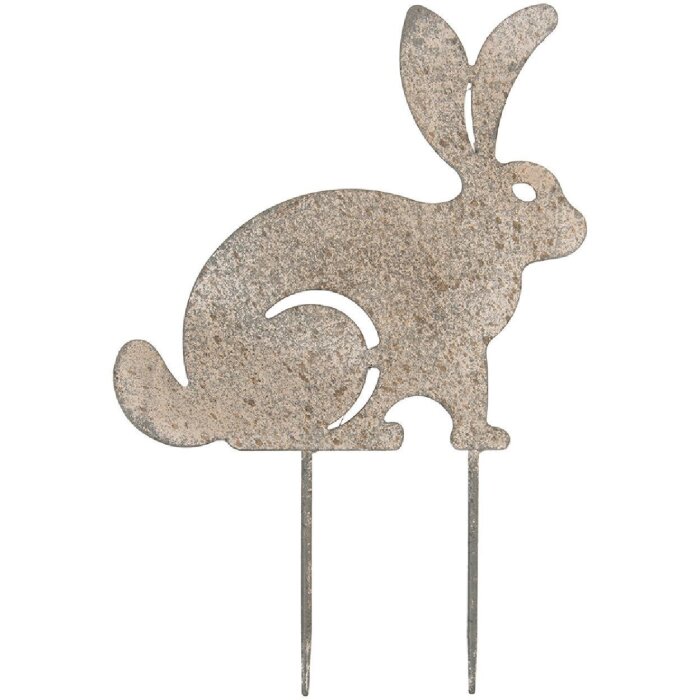 Clayre & Eef 6Y5833 Gartenstecker Kaninchen 23x1x35 cm