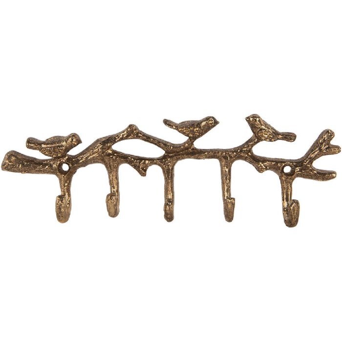 Clayre & Eef 6Y5883 Garderobe 18x2x6 cm goldfarben