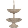 Clayre & Eef Etajeră 2 Etaje Ø 15x24 cm Gri Bej