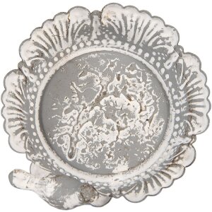 Clayre & Eef 6Y5887 Etajeră decorativă 13x12x10 cm Gri/Alb