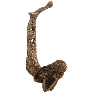 Clayre & Eef 6Y5889 Wandhaken 5x4x10 cm Goldfarben