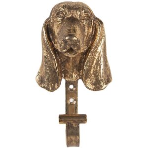 Clayre & Eef 6Y5890 Wandhaken 7x5x13 cm Goldfarben