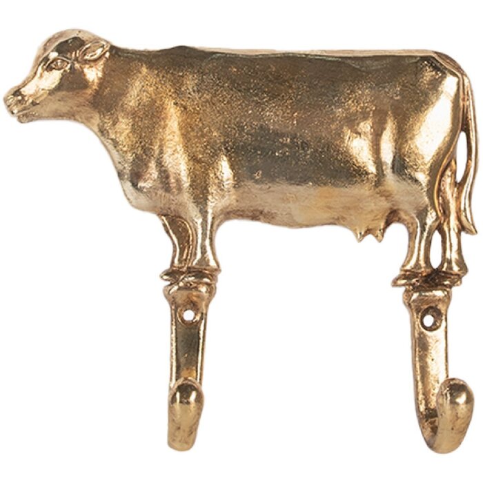 Țepți de perete vintage Clayre & Eef, 17x4x15 cm, finisaj auriu