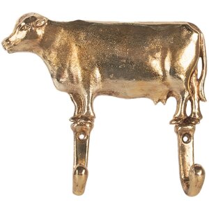 Clayre & Eef 6Y5895 Wandhaken 17x4x15 cm goldfarben