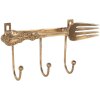 Clayre & Eef 6Y5897 Cuier Perete 3 Agățători Fier Auriu 18x4x9cm