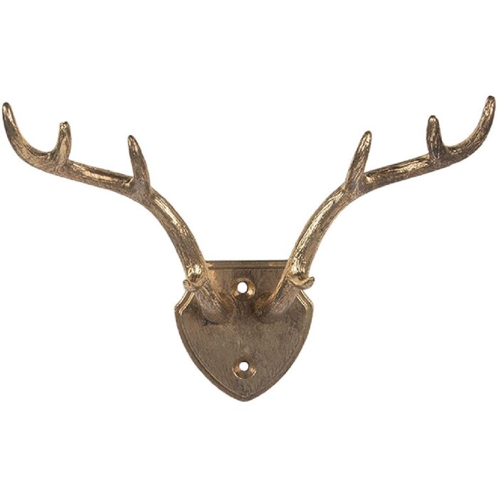 Clayre & Eef Cârlig de Perete 6Y5899 17x8x12 cm Auriu