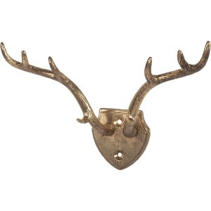 Clayre & Eef Cârlig de Perete 6Y5899 17x8x12 cm Auriu