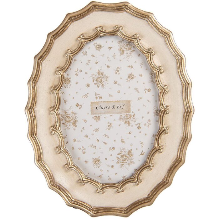 Clayre & Eef 2F1382 Fotorahmen 16x2x21 cm / 10x15 cm Weiß