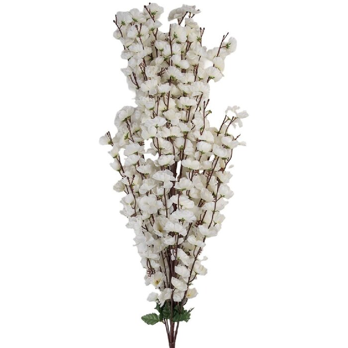 Ramură decorativă cu flori bej, 15x10x100 cm, Clayre & Eef