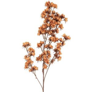 Floare Artificială Clayre & Eef 10x10x86 cm Portocaliu-Marou